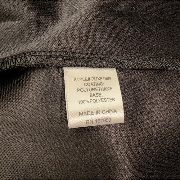 Goth military vegan leather gold detail French trench coat plus size 1X - Picture 9 of 9